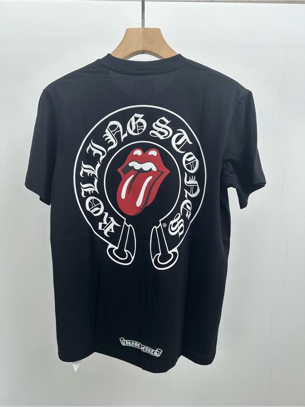 Chrome Hearts Black Short-Sleeve Pocket Tee with Red Tongue Patch - Picture 3 of 5